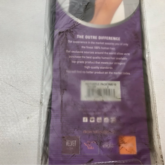 10” Outre Premium Purple Pack 100% Human Hair Yaki Weave Extension - Picture 5 of 15